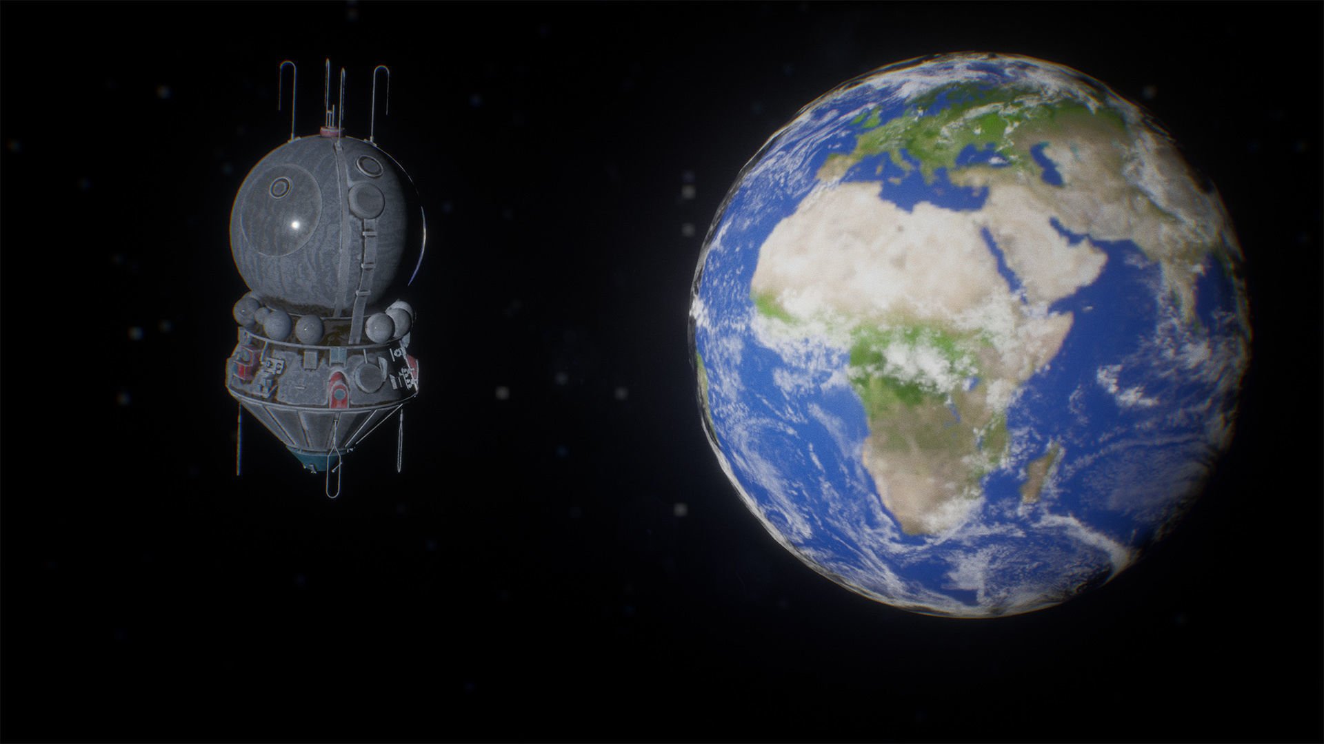 Satellites Package 10 Assets Low-poly 3D model_9