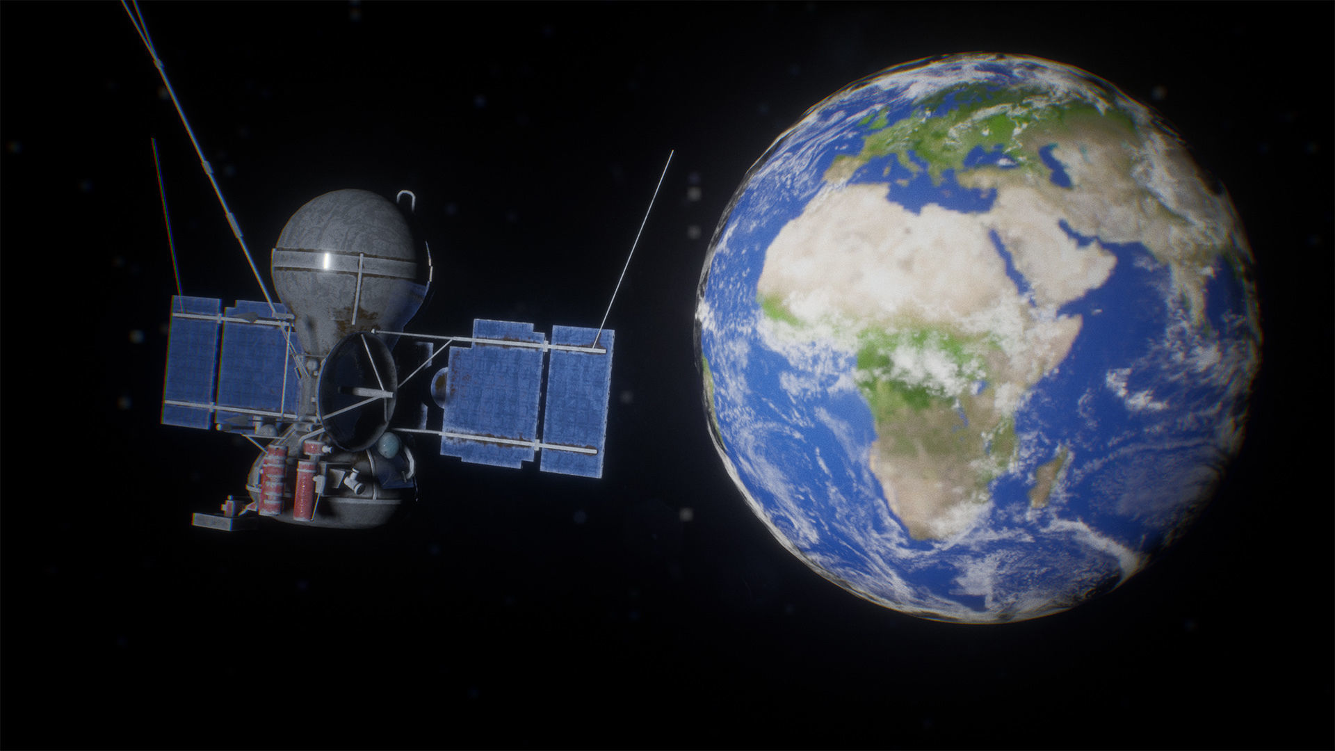 Satellites Package 10 Assets Low-poly 3D model_11