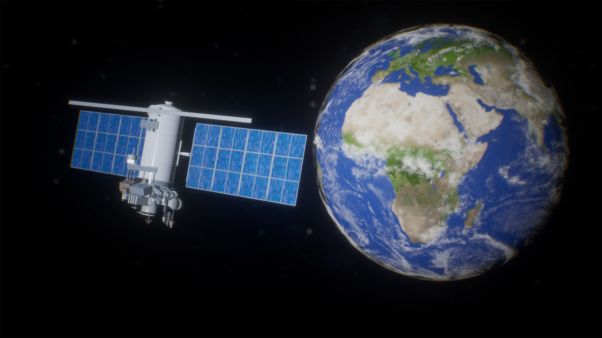 Satellites Package 10 Assets Low-poly 3D model_3