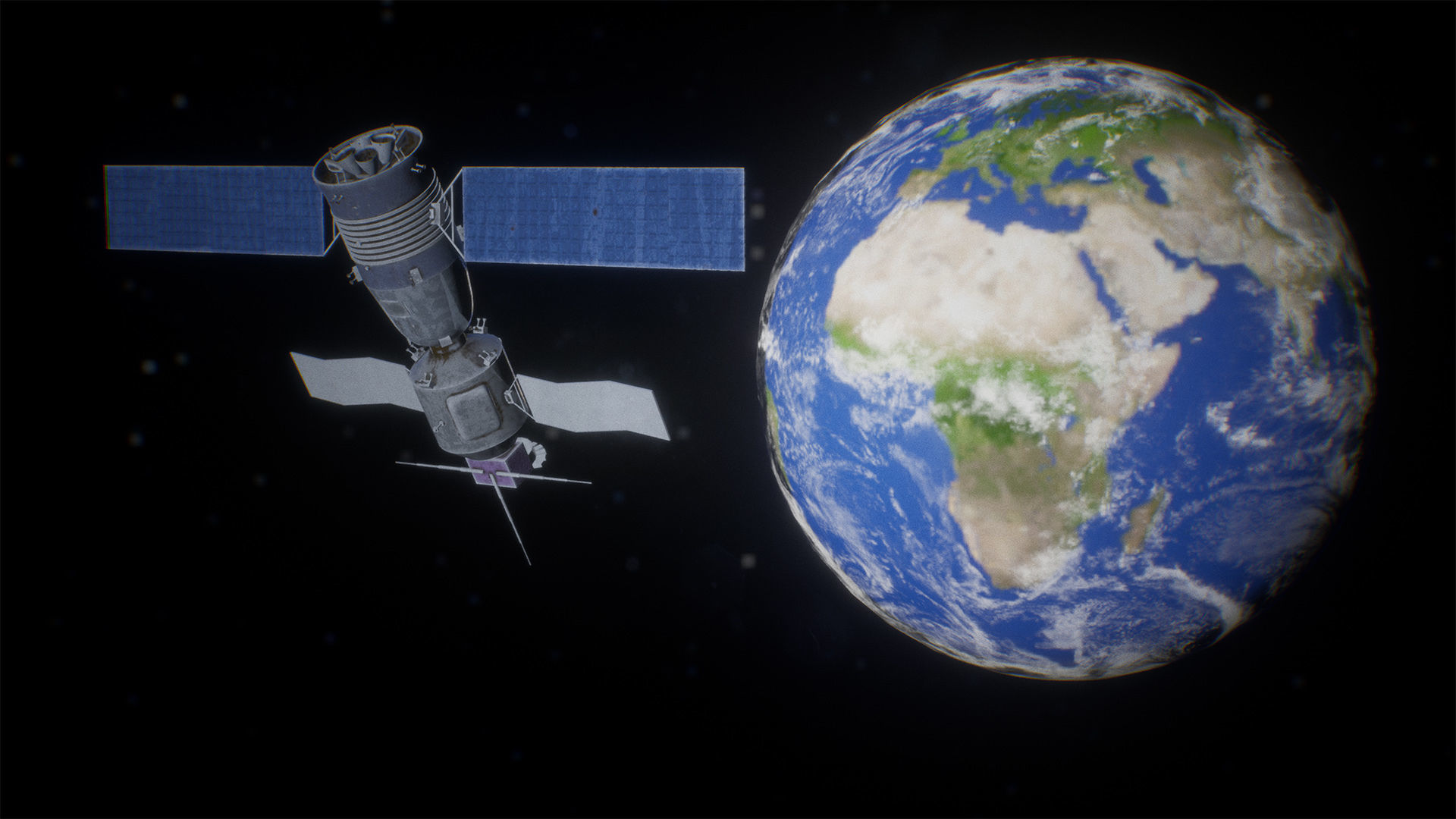 Satellites Package 10 Assets Low-poly 3D model_7