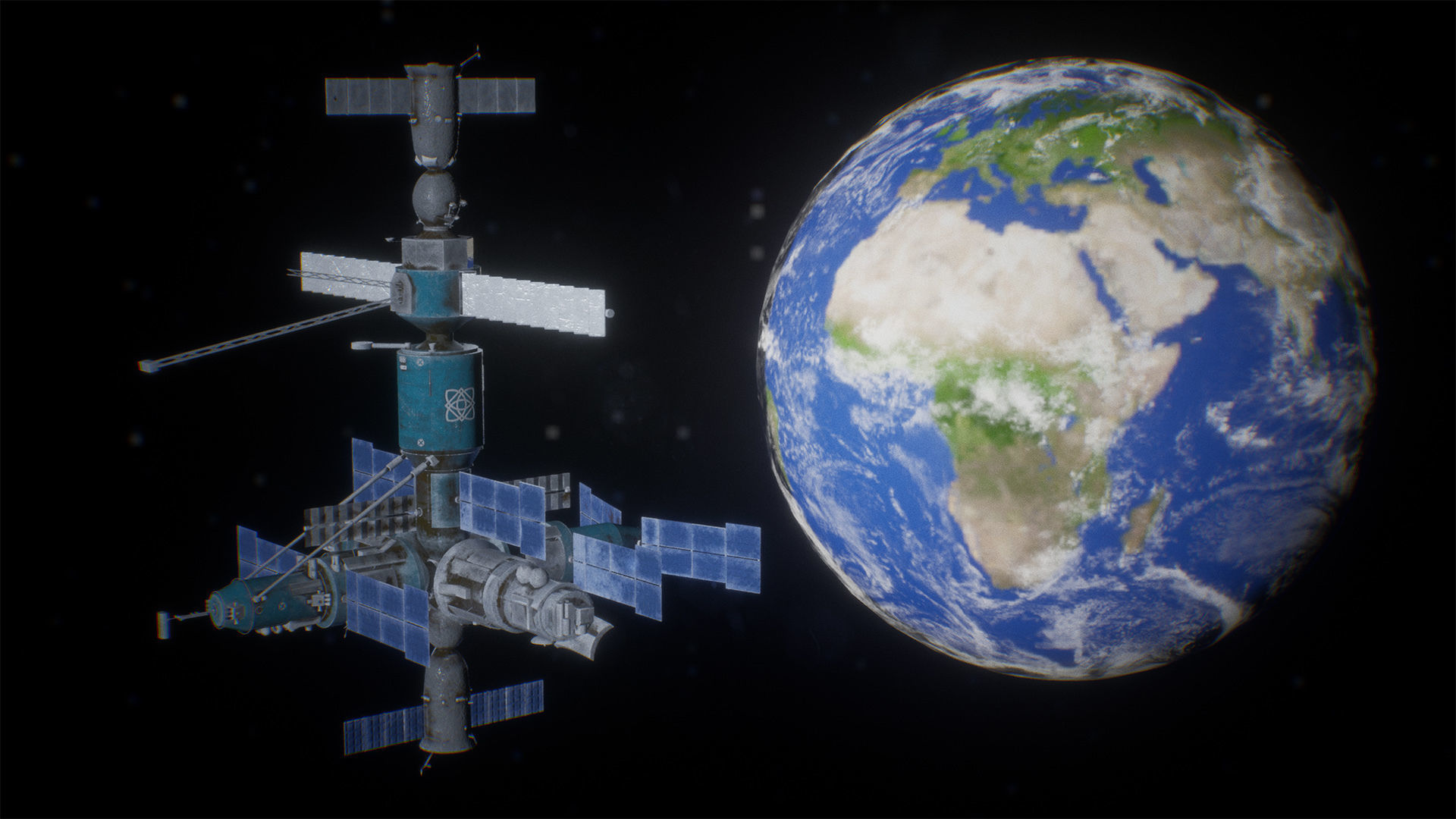 Satellites Package 10 Assets Low-poly 3D model_10