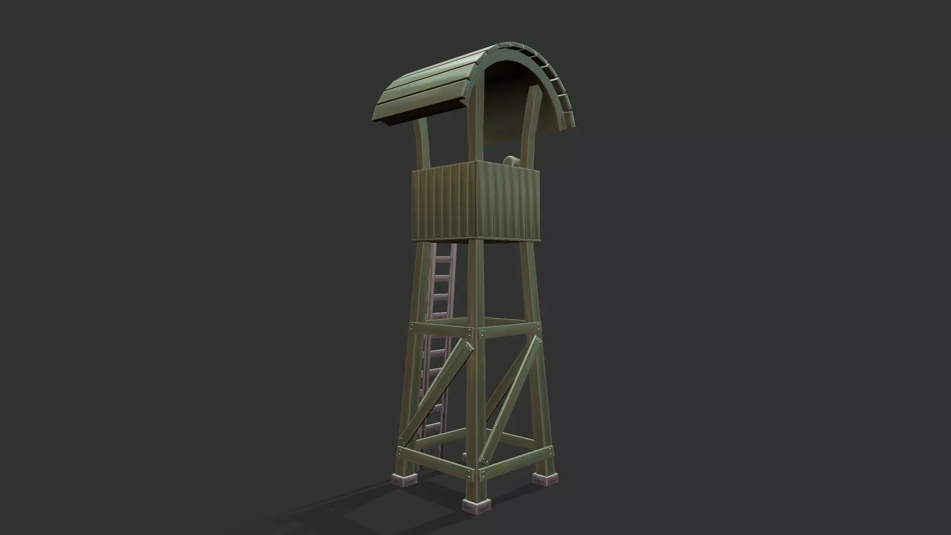 Watchtower - Tutorial Included Low-poly 3D model_0