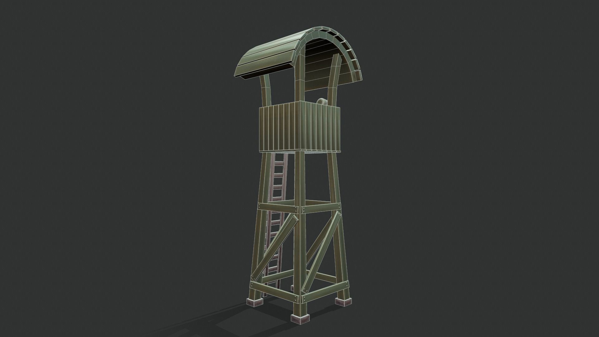 Watchtower - Tutorial Included Low-poly 3D model_3