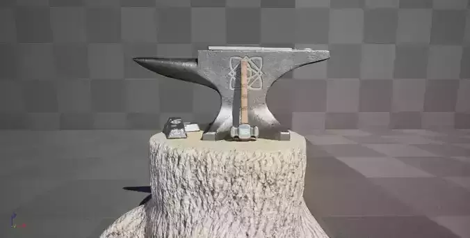 Medieval Anvil Free low-poly 3D model