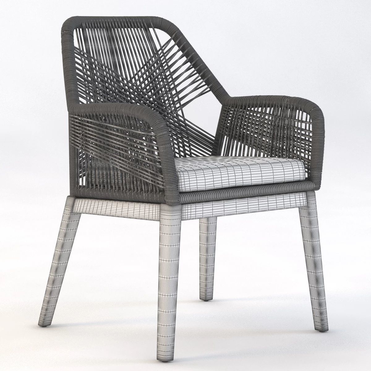 Loom Arm Chair 3D model_1