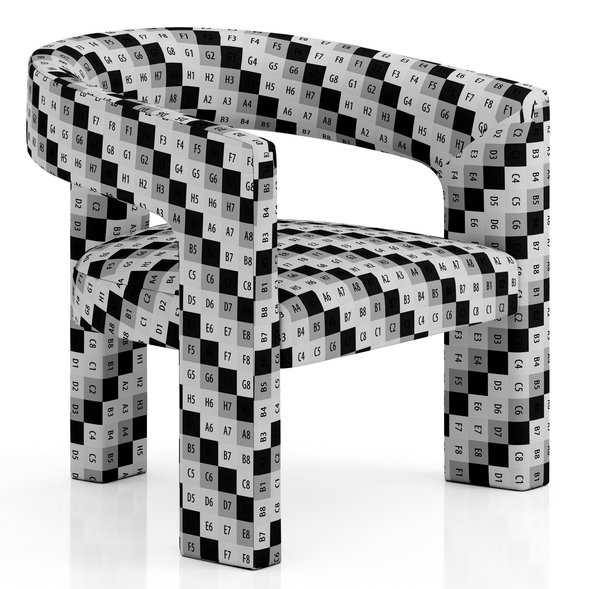 Restoration Hardware Ines Open-Back Chair 3D model_7