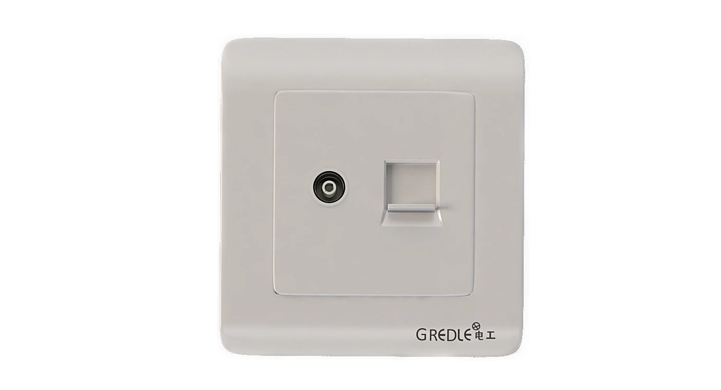 Luxury Wall Socket Interruptor and Charger Power Outlet Set 3D model_3