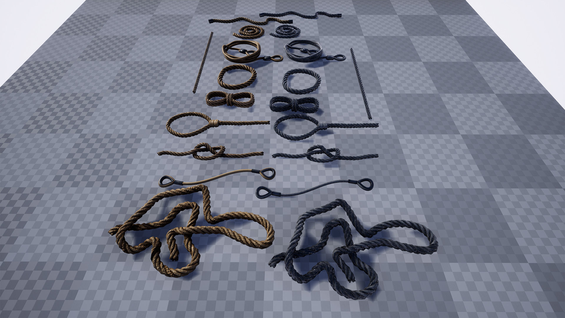 Ropes And Wires 20 Variations Low-poly 3D model_10