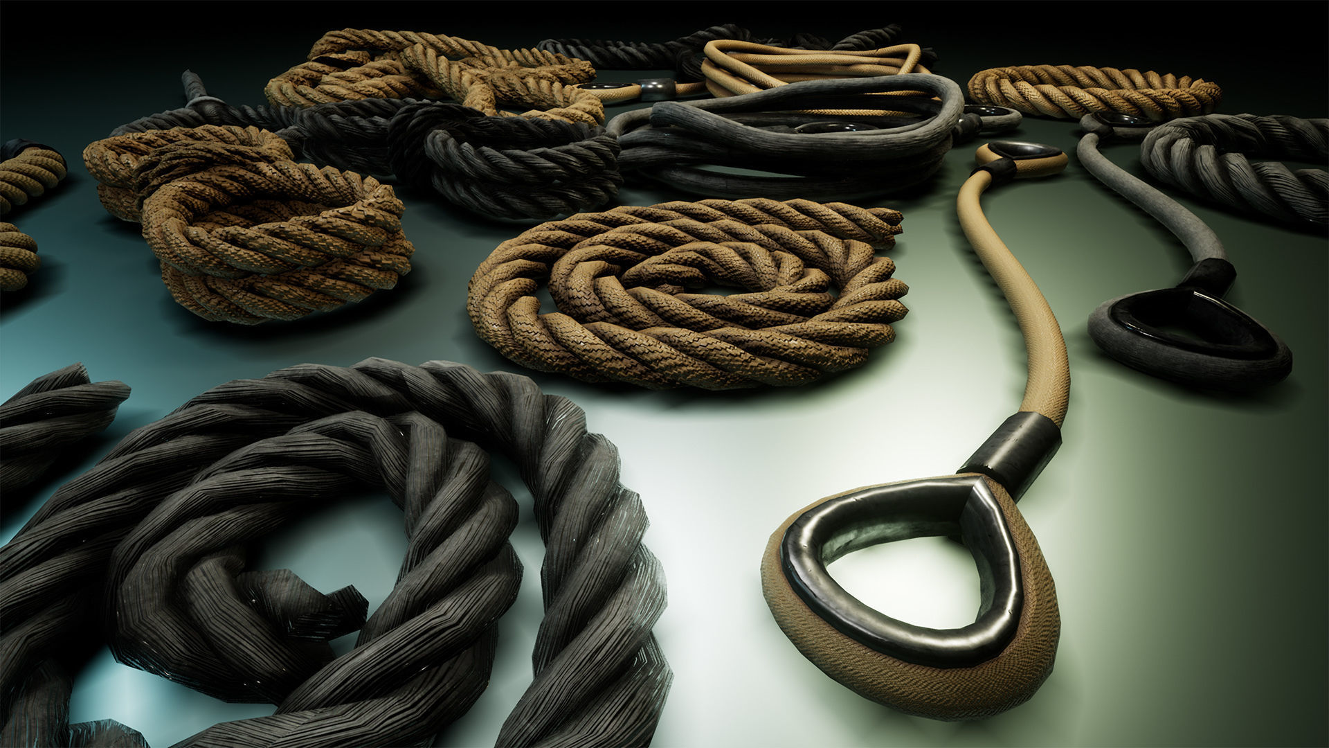 Ropes And Wires 20 Variations Low-poly 3D model_3