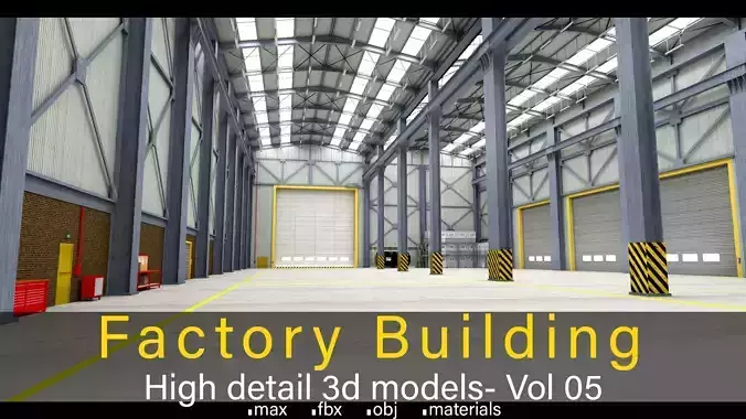 Factory Building- Vol 05- High detail 3d models
