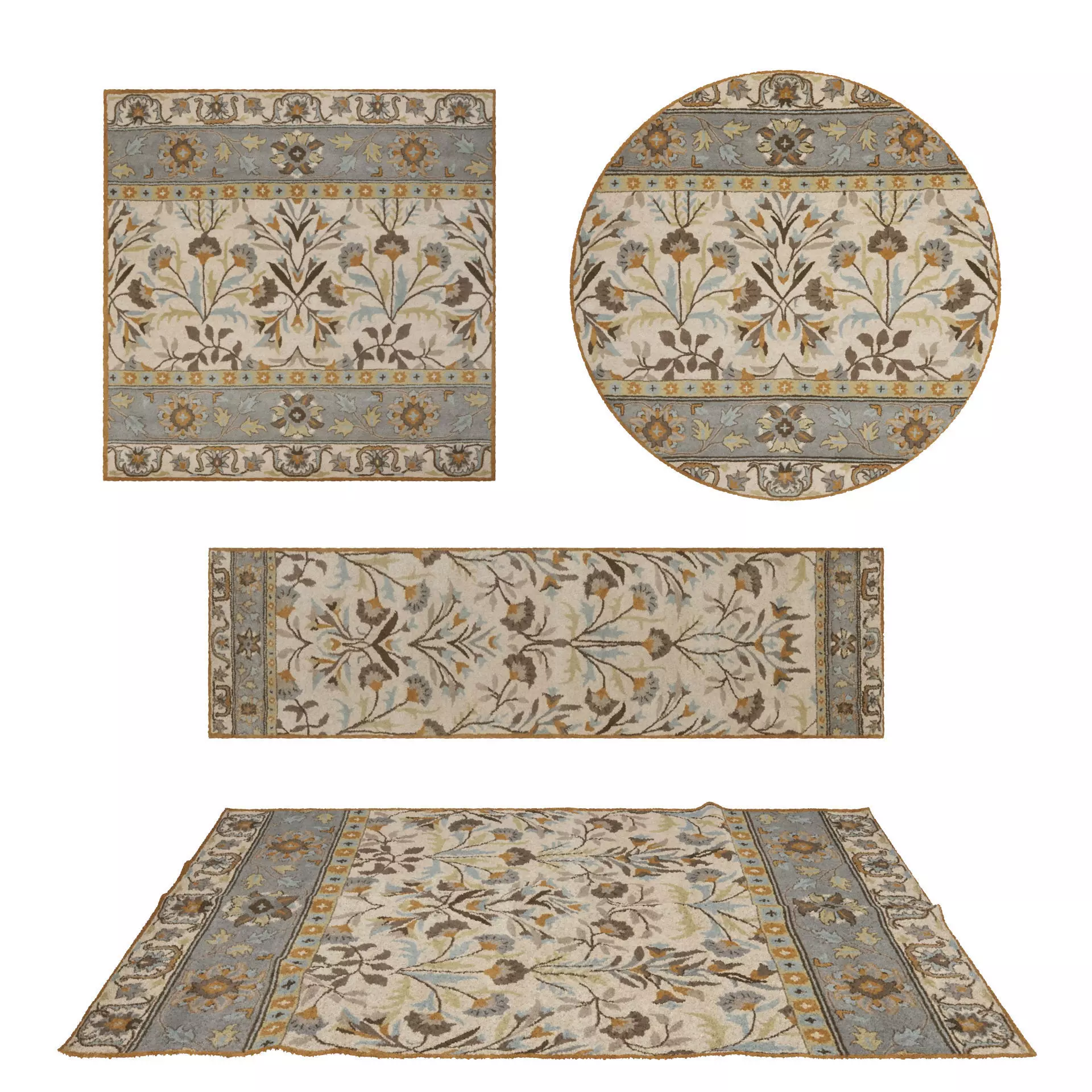 Rugs No 783 Low-poly 3D model_0