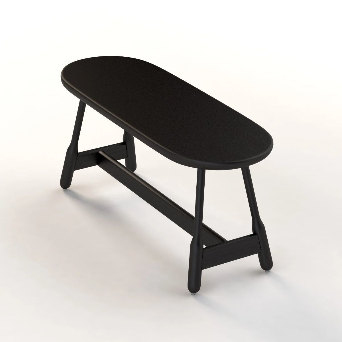 Massproductions Albert Solid Wood Bench 3D model_3