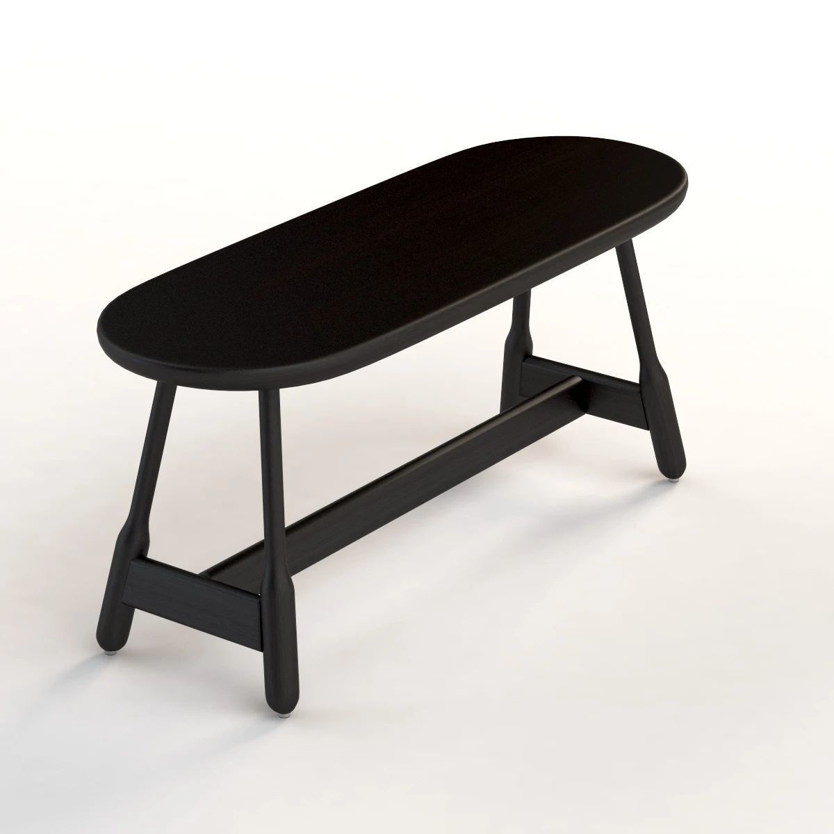Massproductions Albert Solid Wood Bench 3D model_1