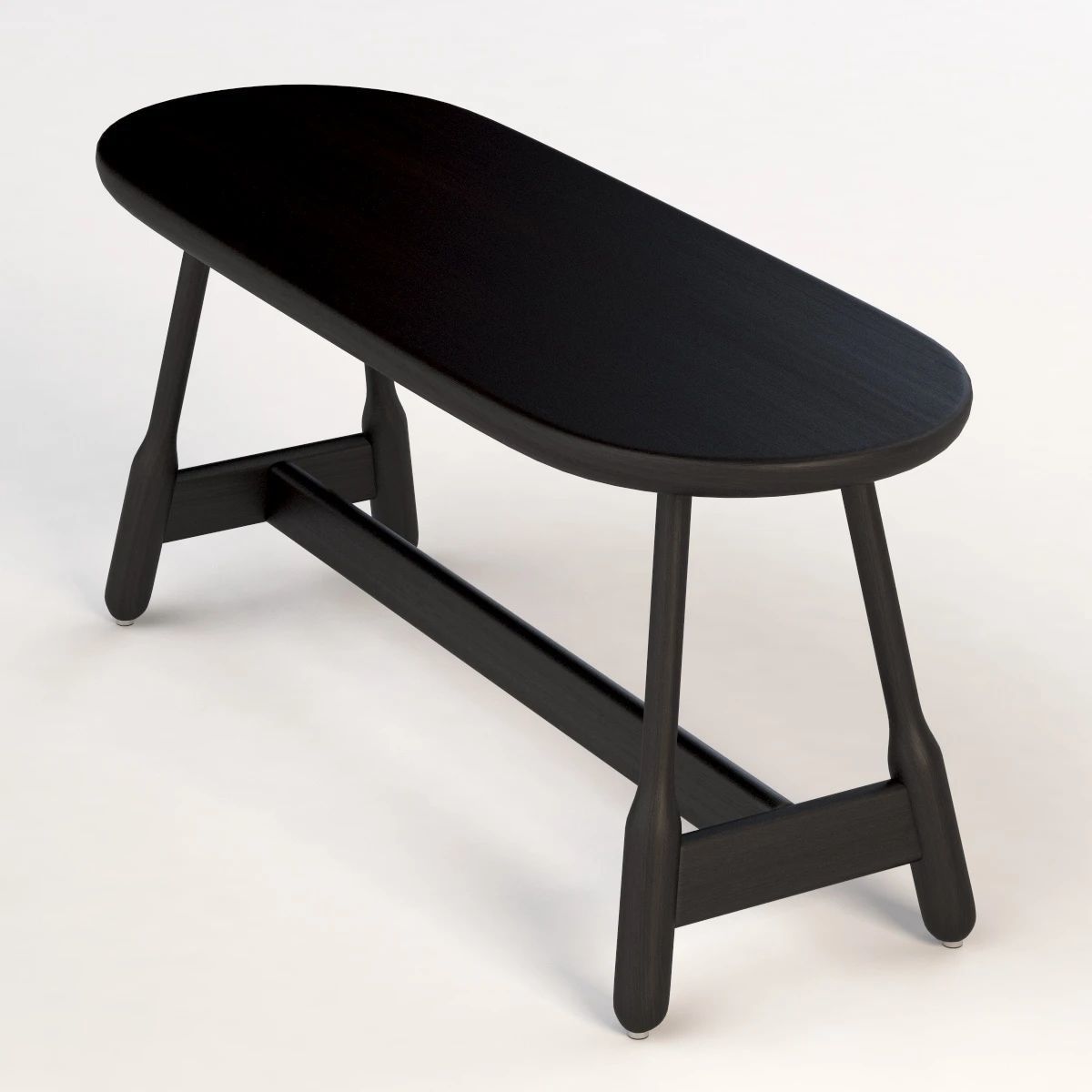 Massproductions Albert Solid Wood Bench 3D model_5