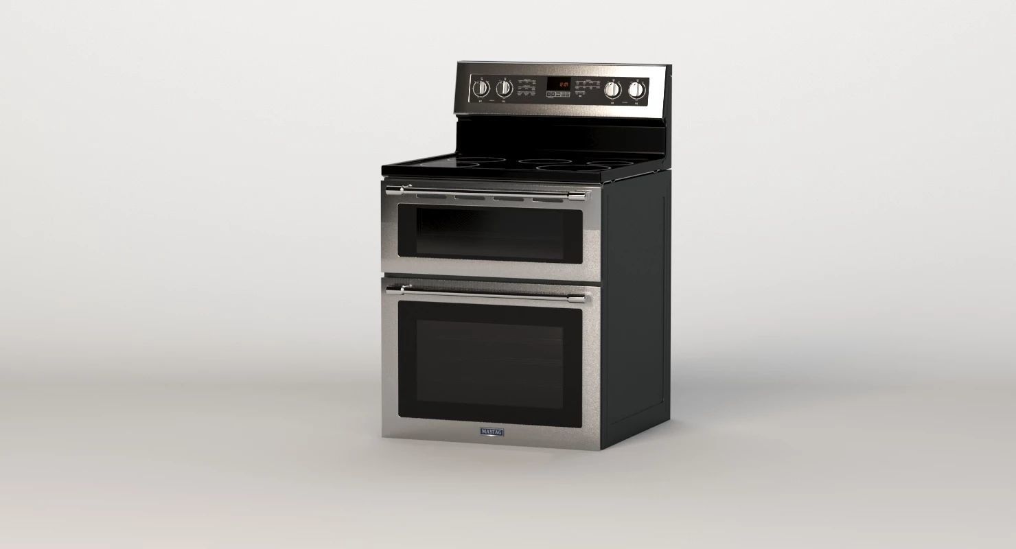 MayTag 30 Inch Wide Double Oven Electric Range 3D model_7