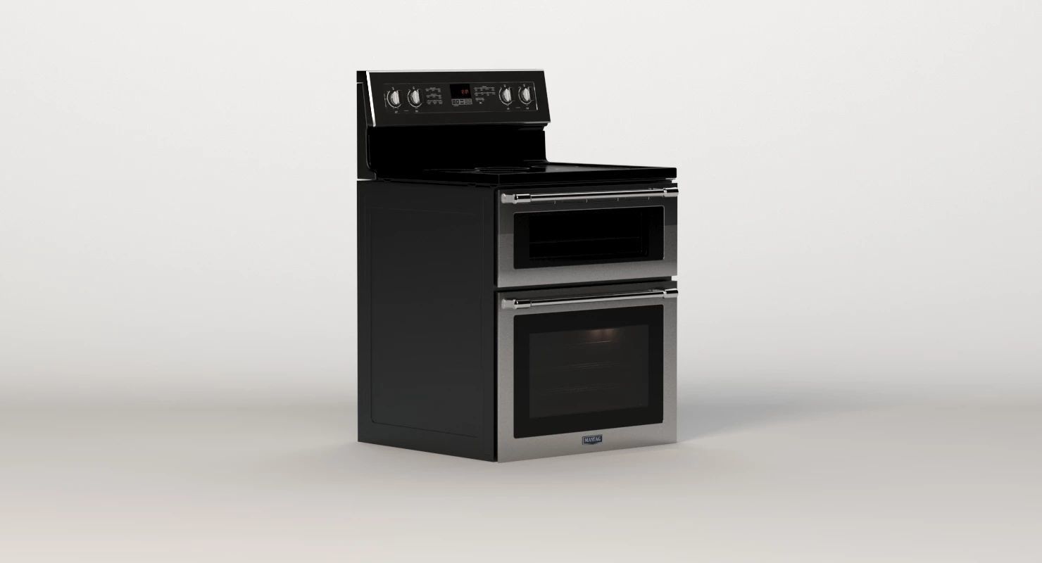MayTag 30 Inch Wide Double Oven Electric Range 3D model_2