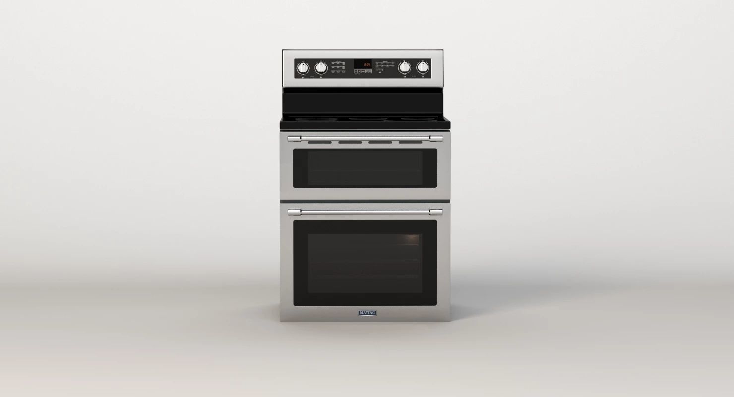 MayTag 30 Inch Wide Double Oven Electric Range 3D model_1