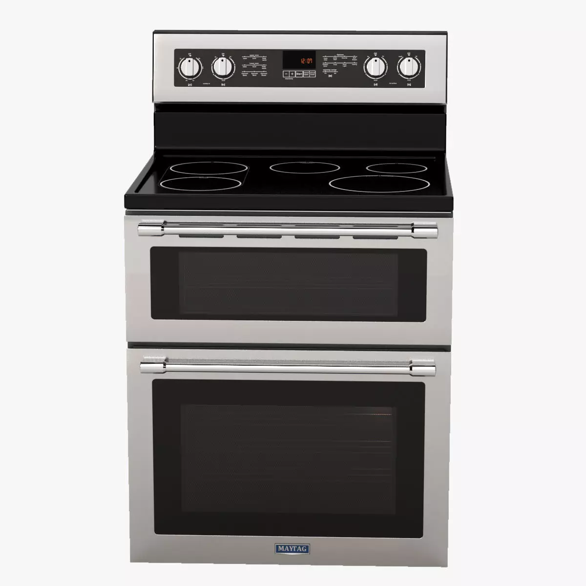 MayTag 30 Inch Wide Double Oven Electric Range 3D model_0