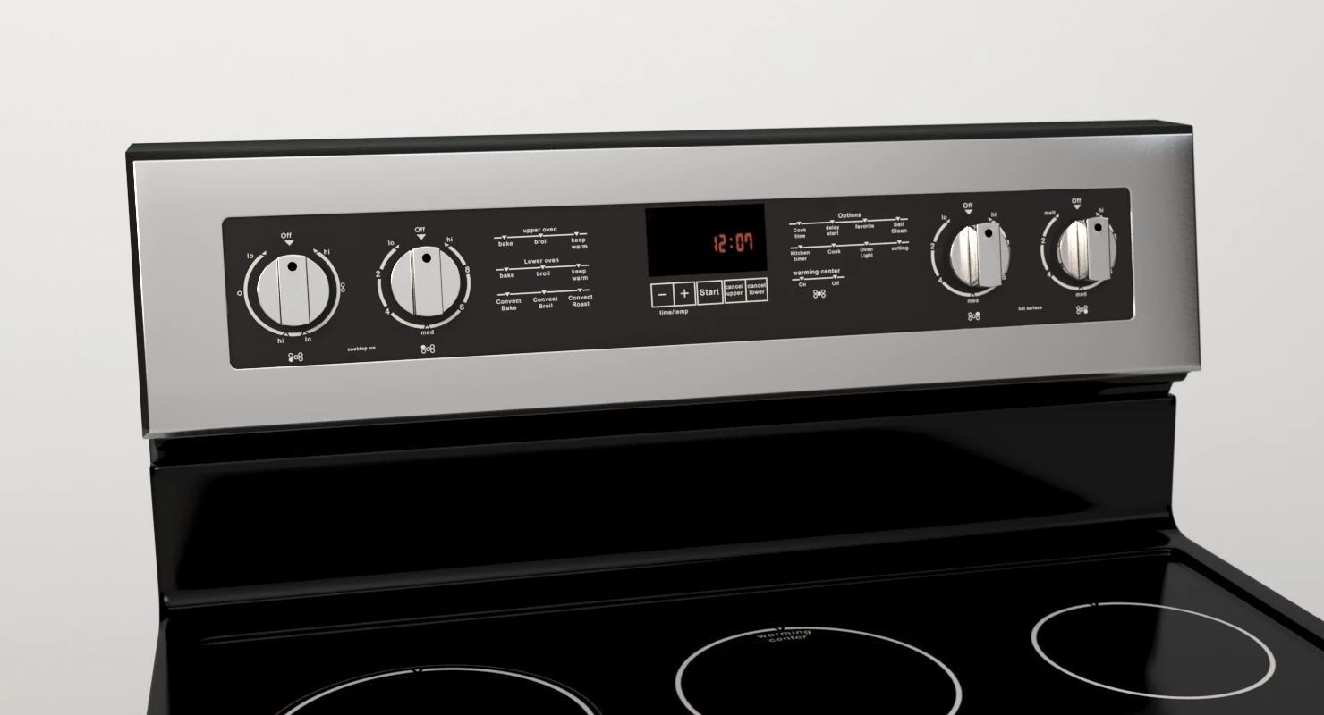 MayTag 30 Inch Wide Double Oven Electric Range 3D model_8