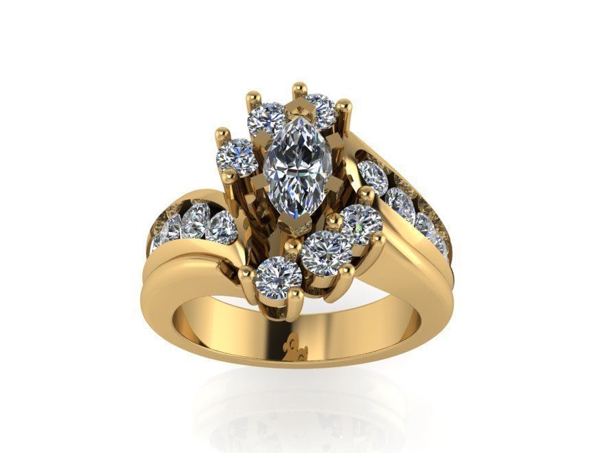 French Pave Ring 2309 3D print model 3D print model_1