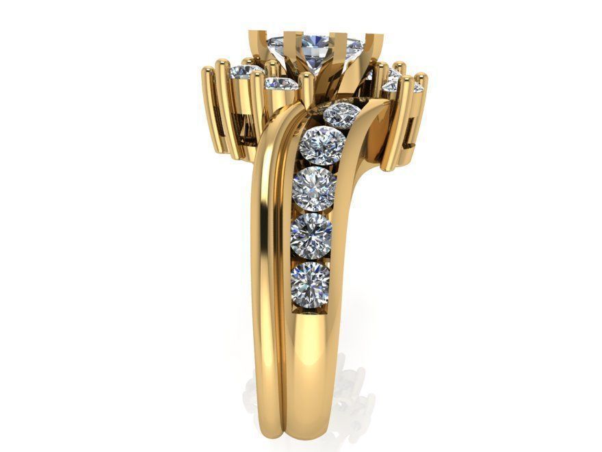 French Pave Ring 2309 3D print model 3D print model_2