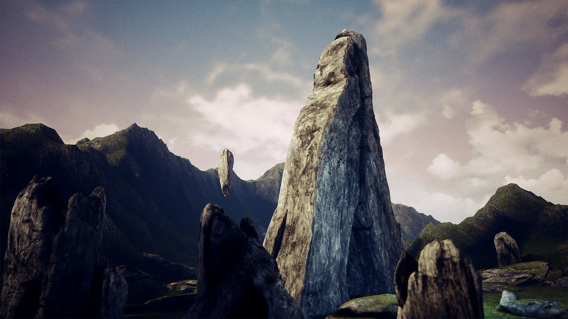 Rocks And Cliffs  50 variations Low-poly 3D model_6