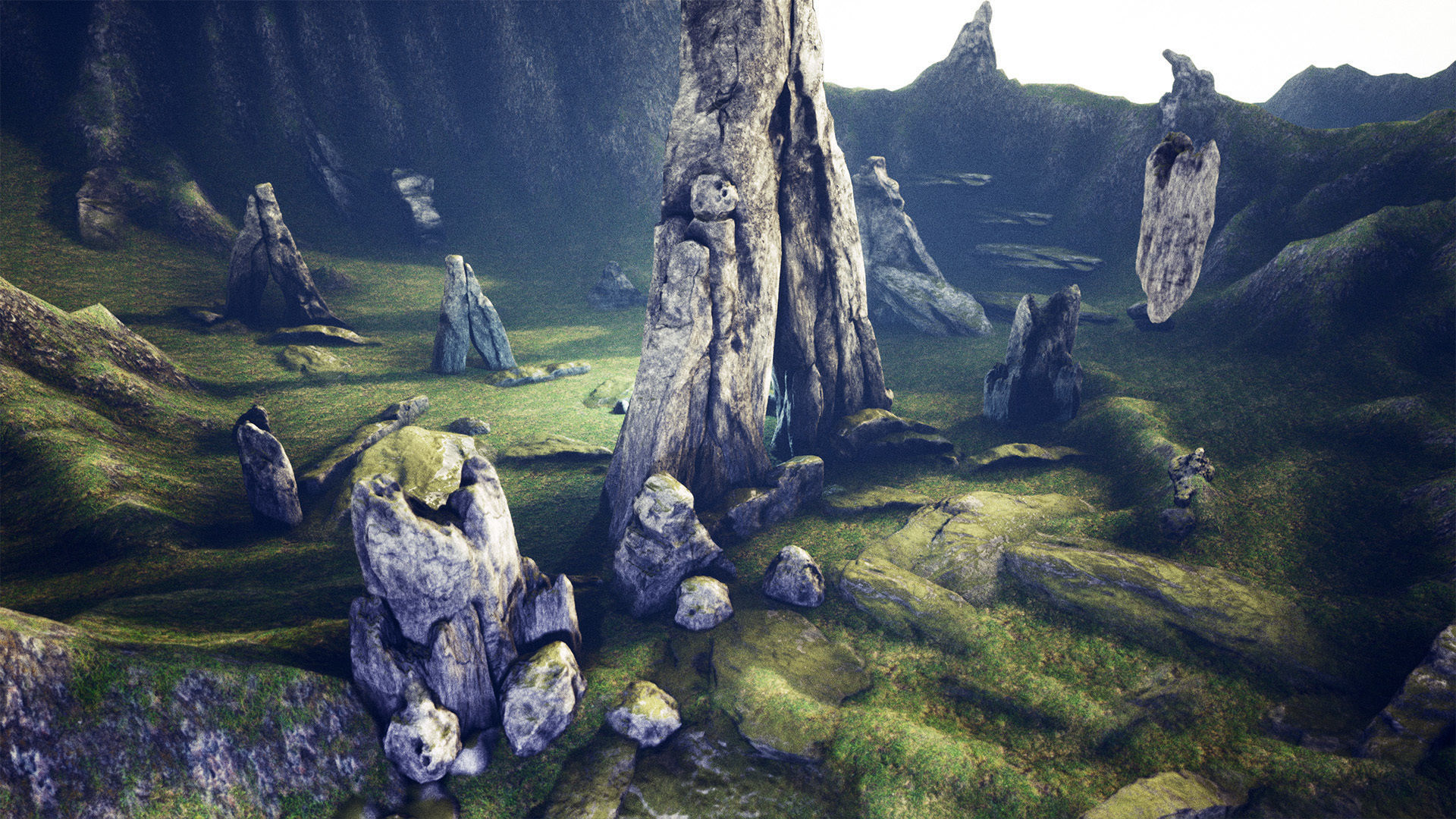 Rocks And Cliffs  50 variations Low-poly 3D model_9