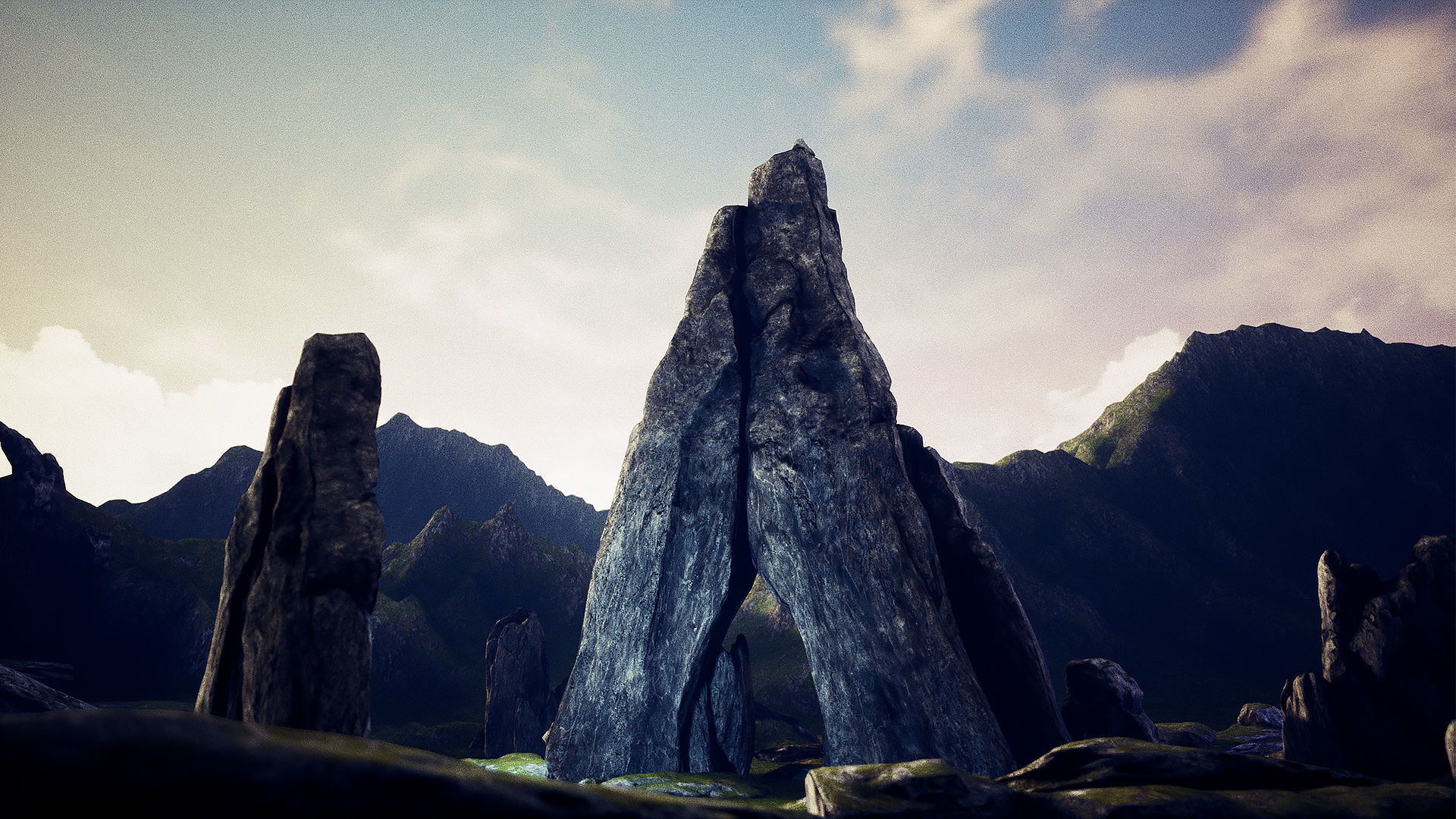 Rocks And Cliffs  50 variations Low-poly 3D model_4