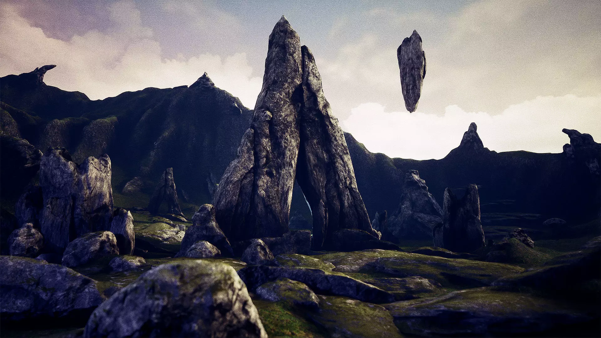 Rocks And Cliffs  50 variations Low-poly 3D model_0