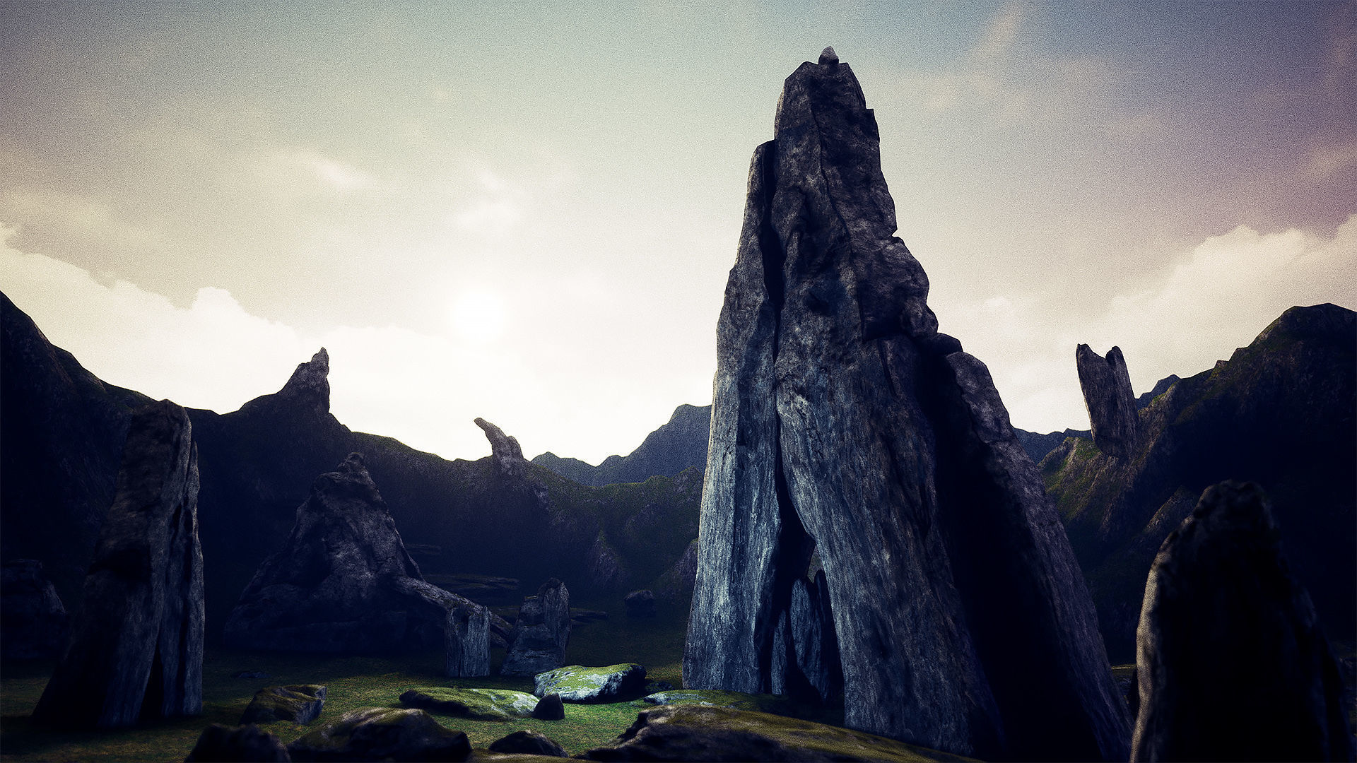 Rocks And Cliffs  50 variations Low-poly 3D model_3