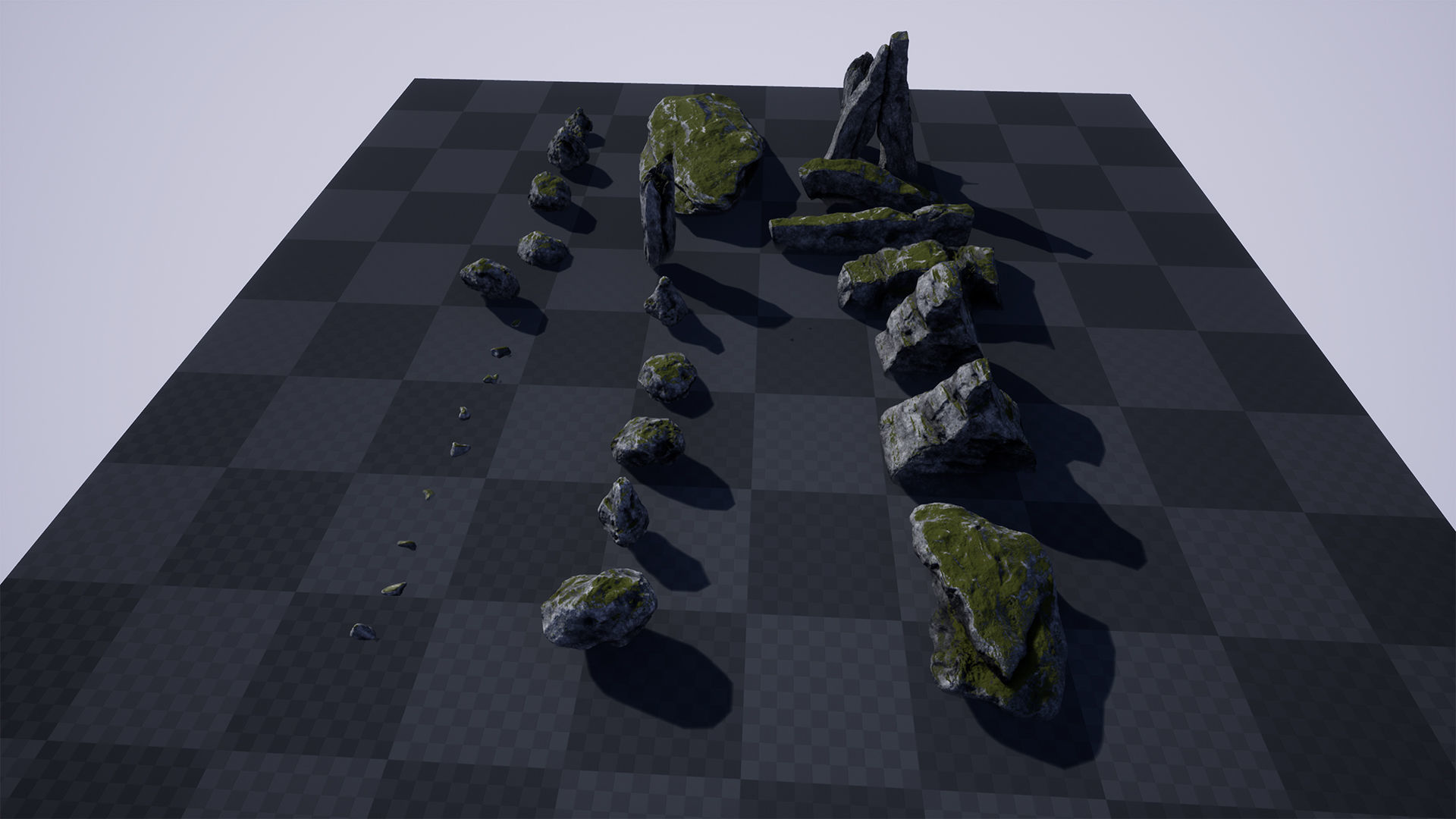 Rocks And Cliffs  50 variations Low-poly 3D model_15