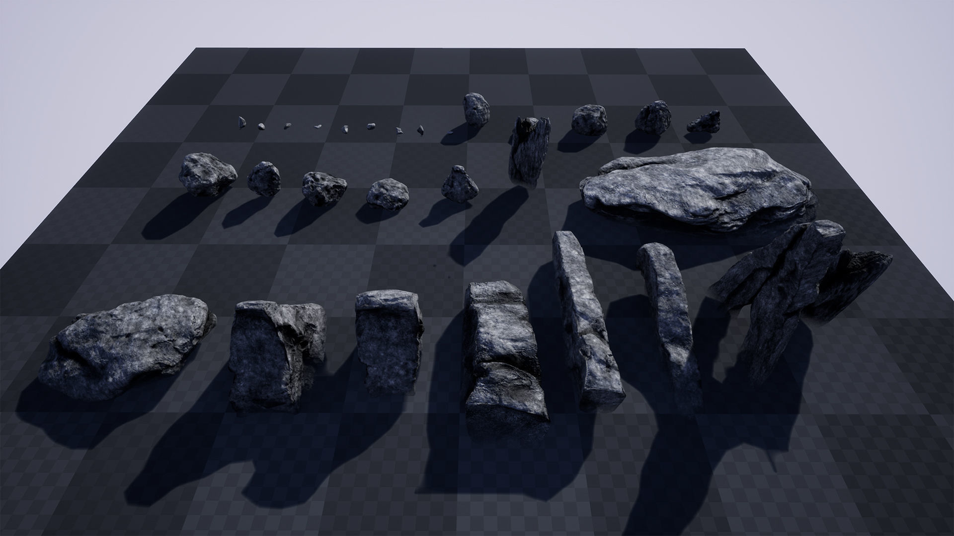 Rocks And Cliffs  50 variations Low-poly 3D model_18