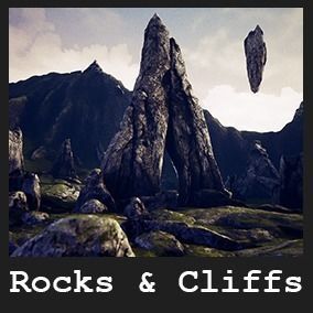 Rocks And Cliffs  50 variations Low-poly 3D model_24