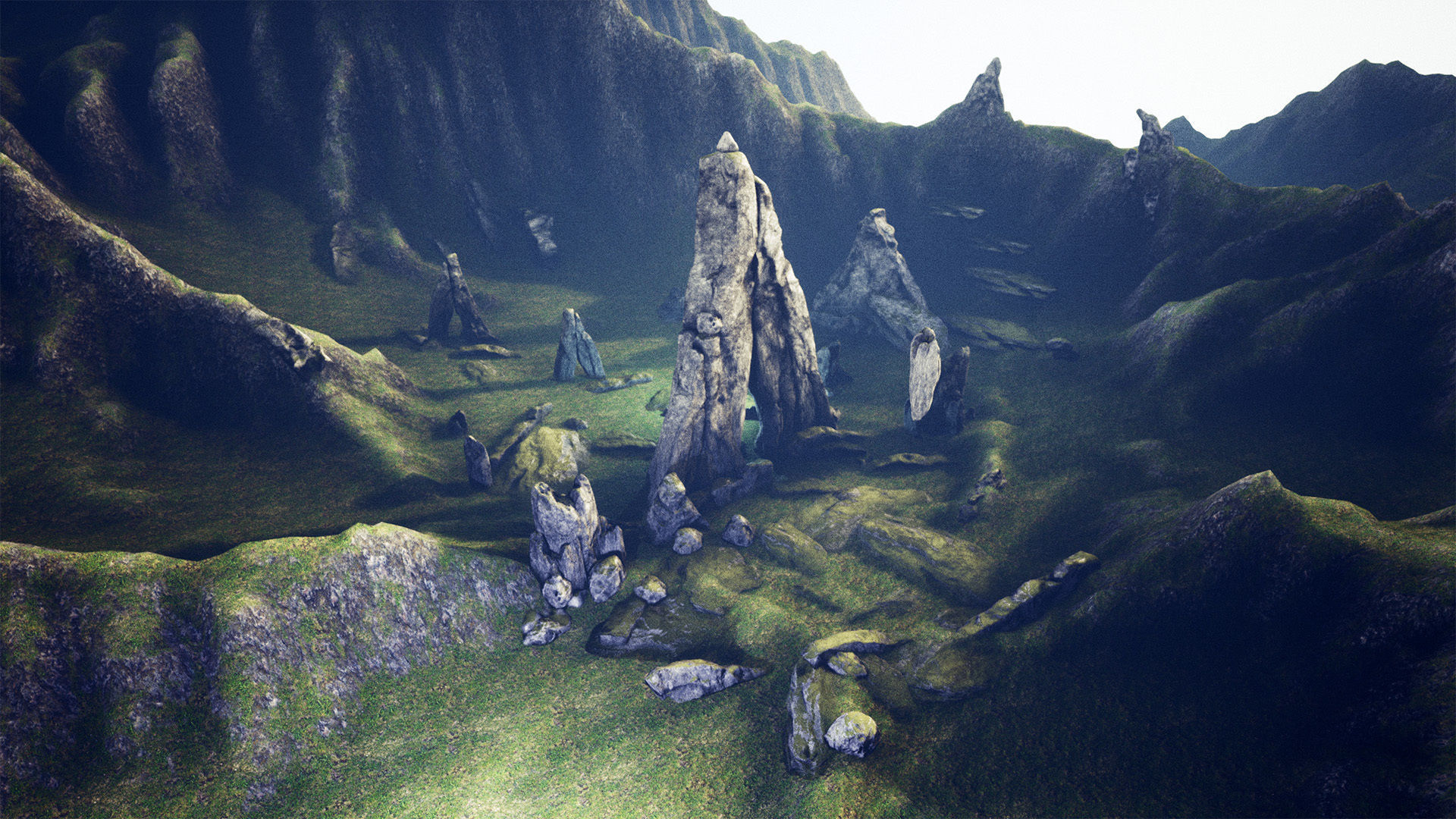 Rocks And Cliffs  50 variations Low-poly 3D model_11