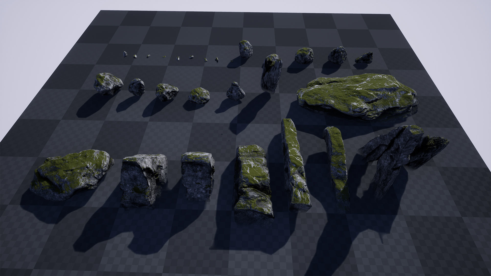 Rocks And Cliffs  50 variations Low-poly 3D model_17