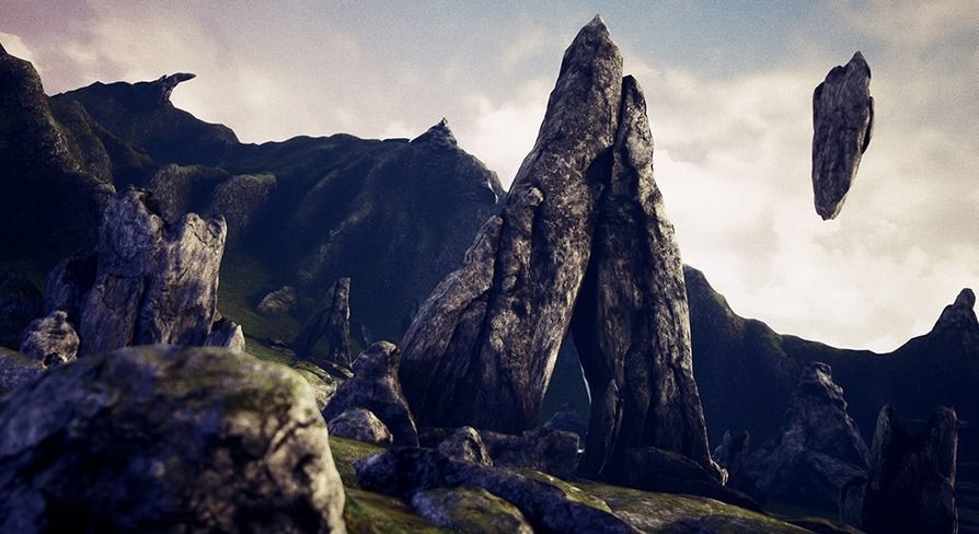 Rocks And Cliffs  50 variations Low-poly 3D model_23