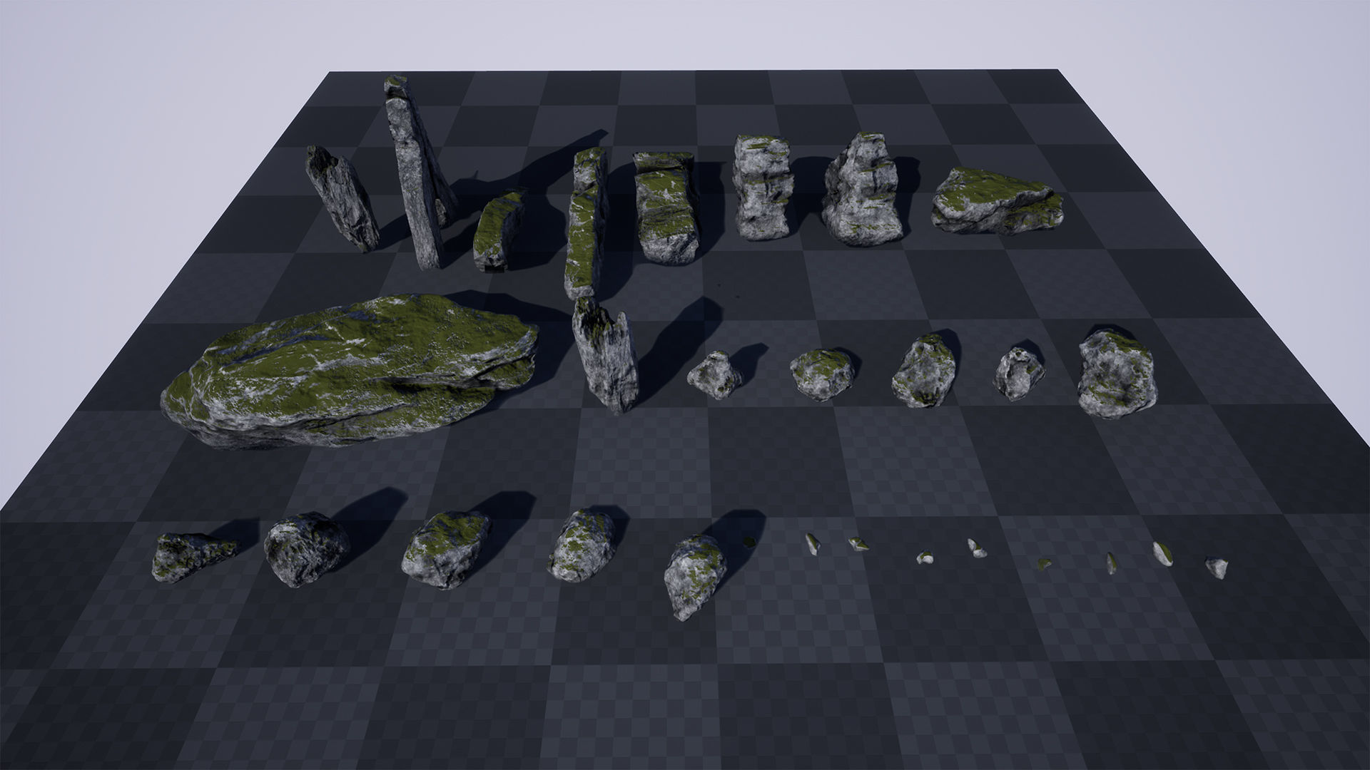 Rocks And Cliffs  50 variations Low-poly 3D model_12