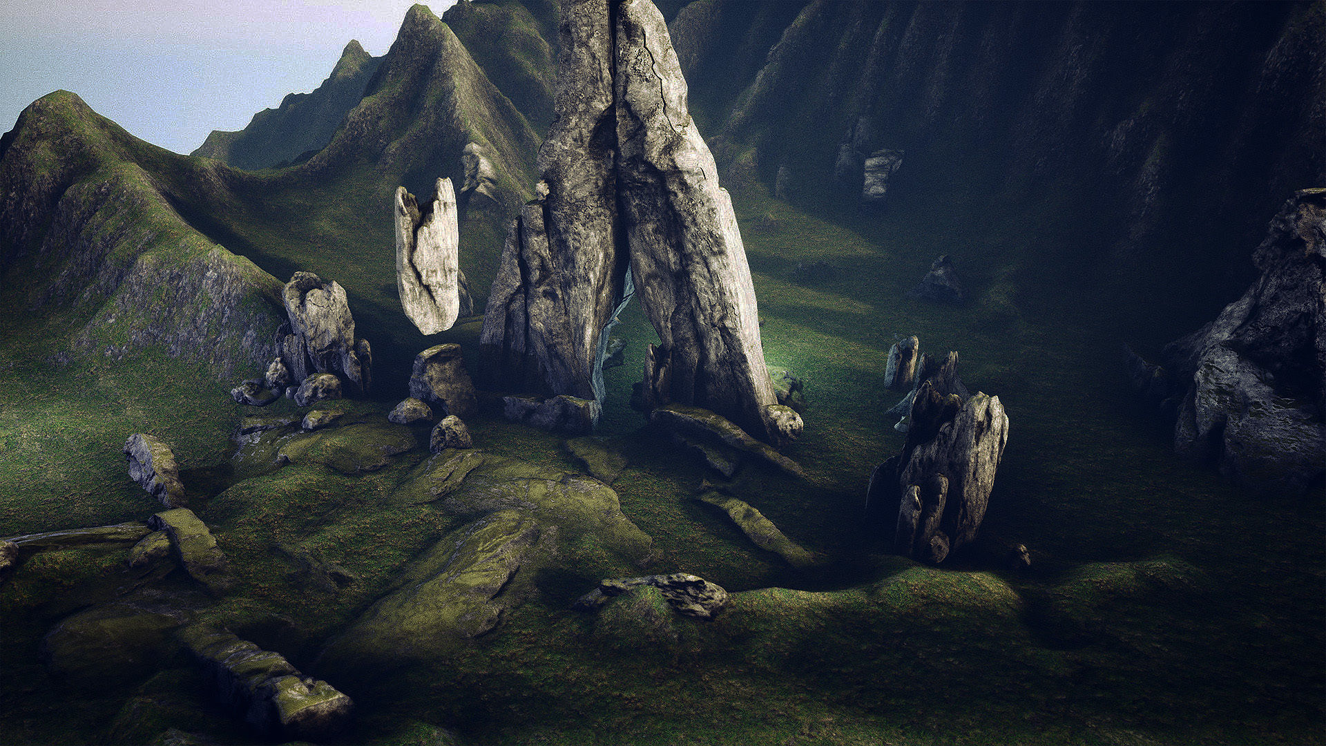 Rocks And Cliffs  50 variations Low-poly 3D model_8