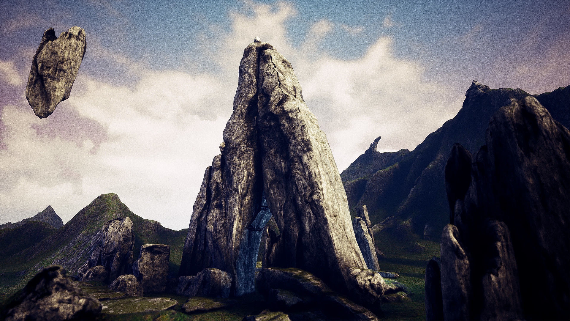 Rocks And Cliffs  50 variations Low-poly 3D model_7