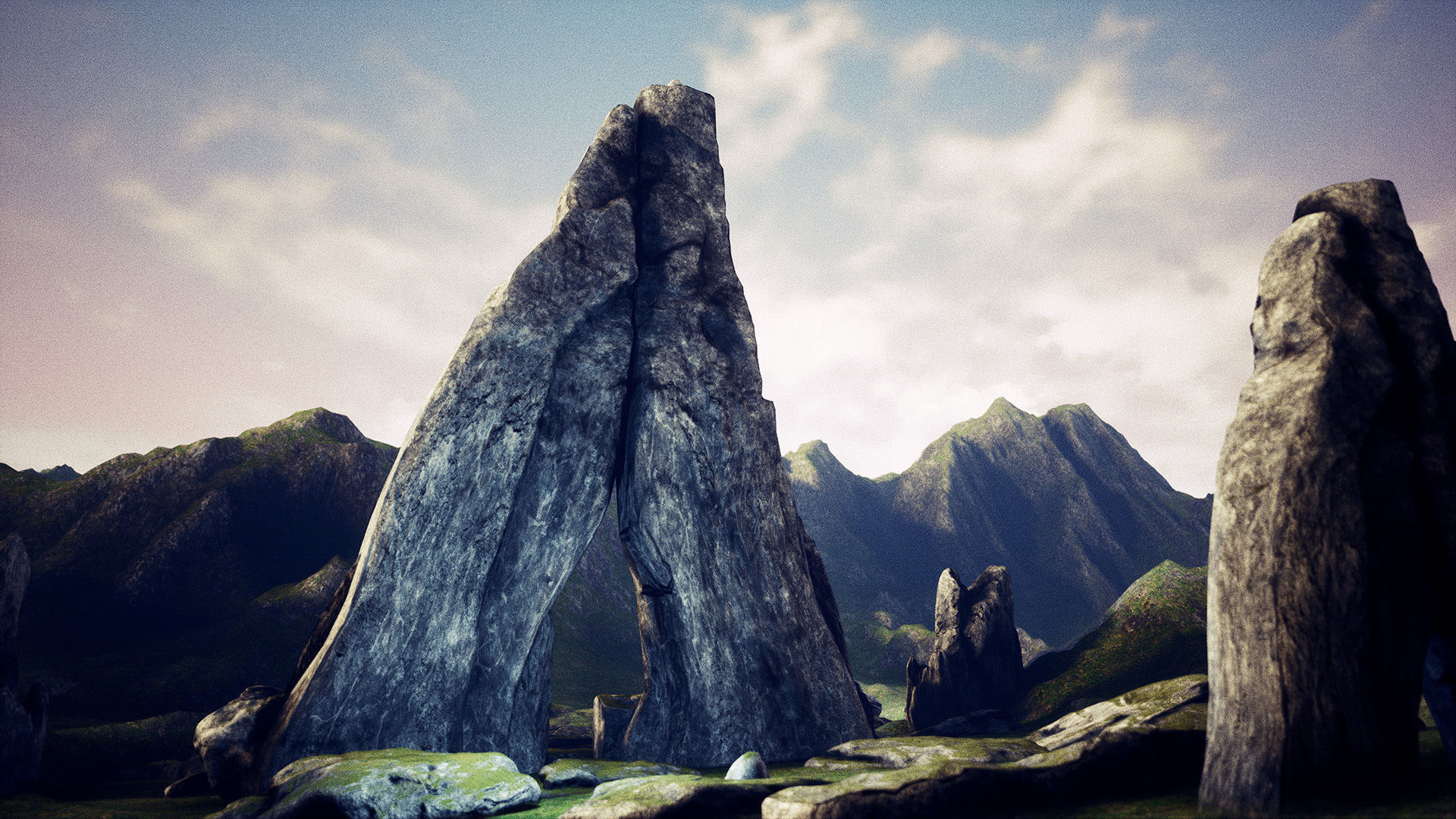 Rocks And Cliffs  50 variations Low-poly 3D model_5