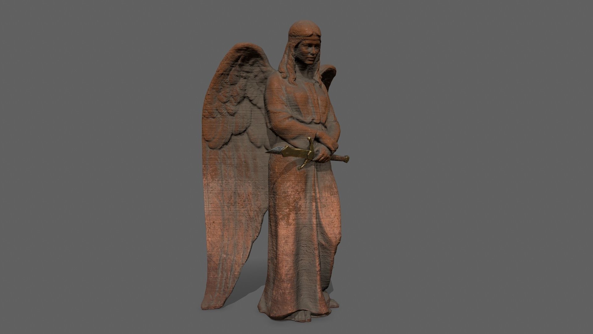 Angel Low-poly 3D model_6