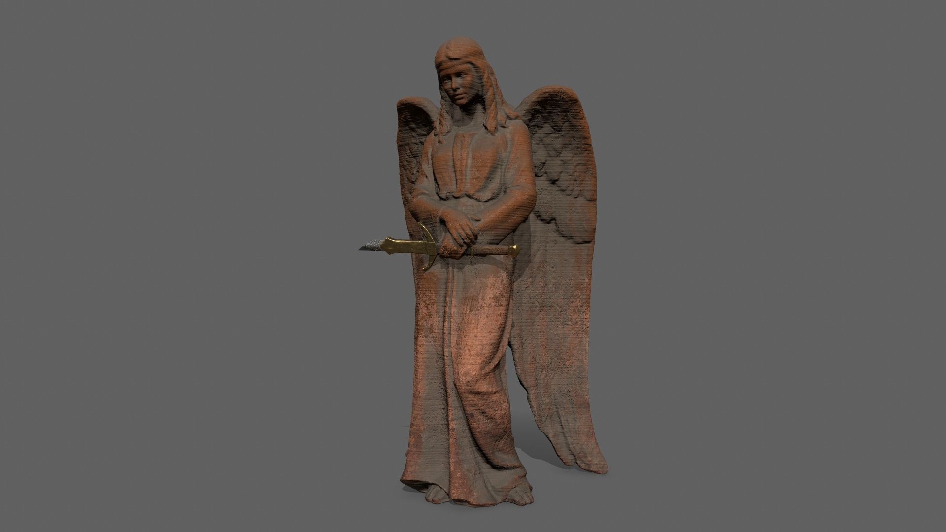 Angel Low-poly 3D model_1