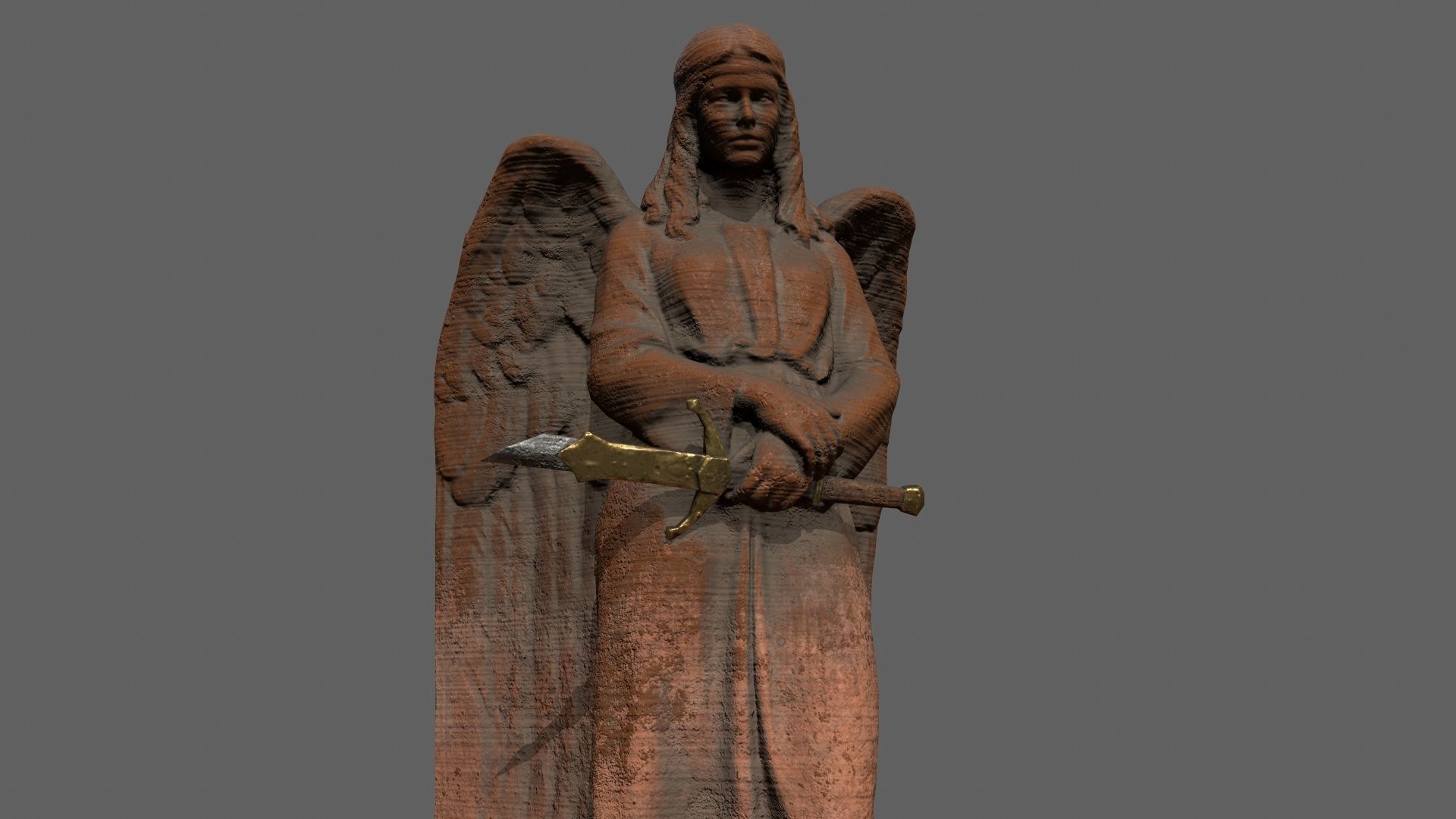 Angel Low-poly 3D model_7