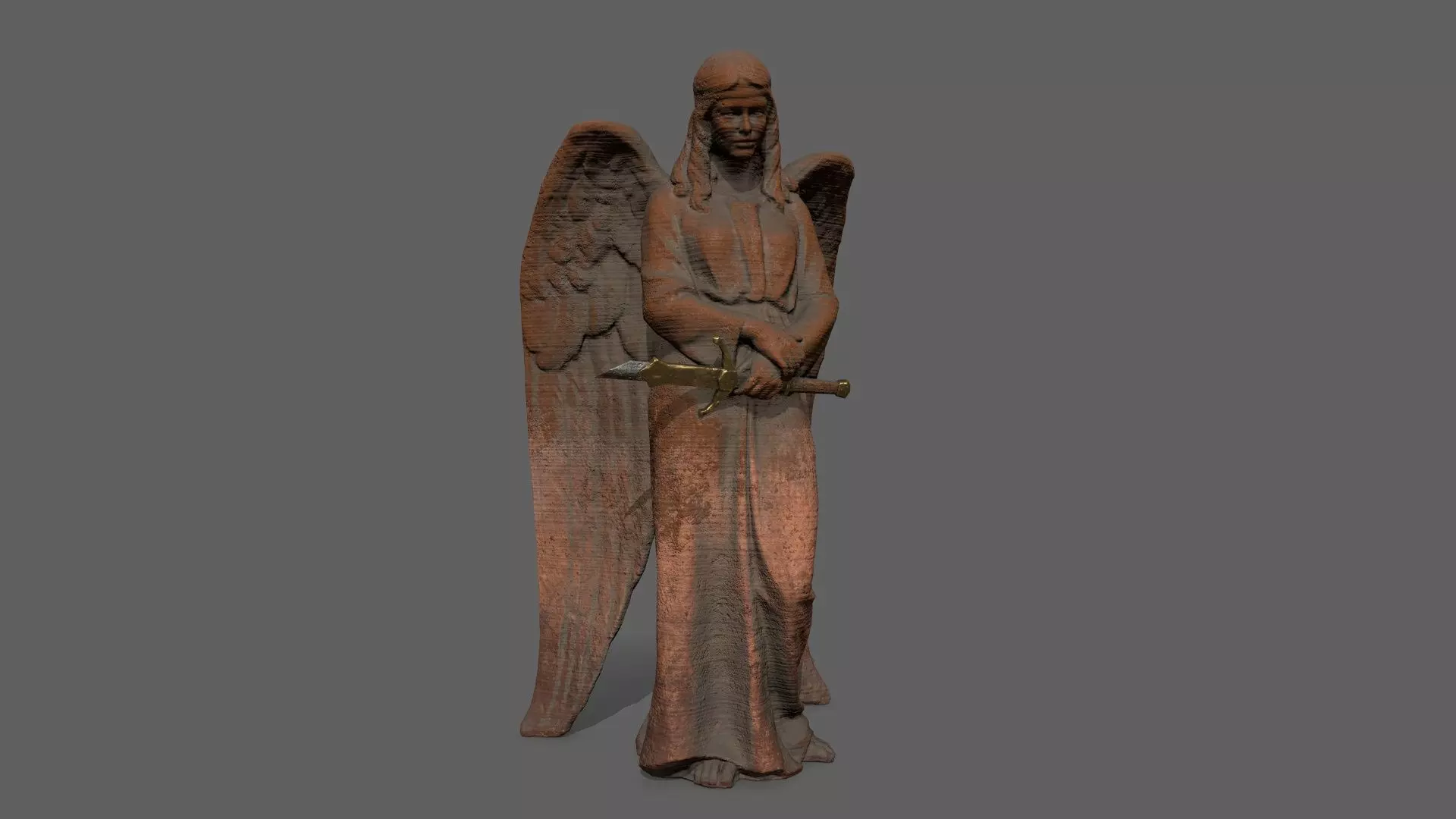 Angel Low-poly 3D model_0