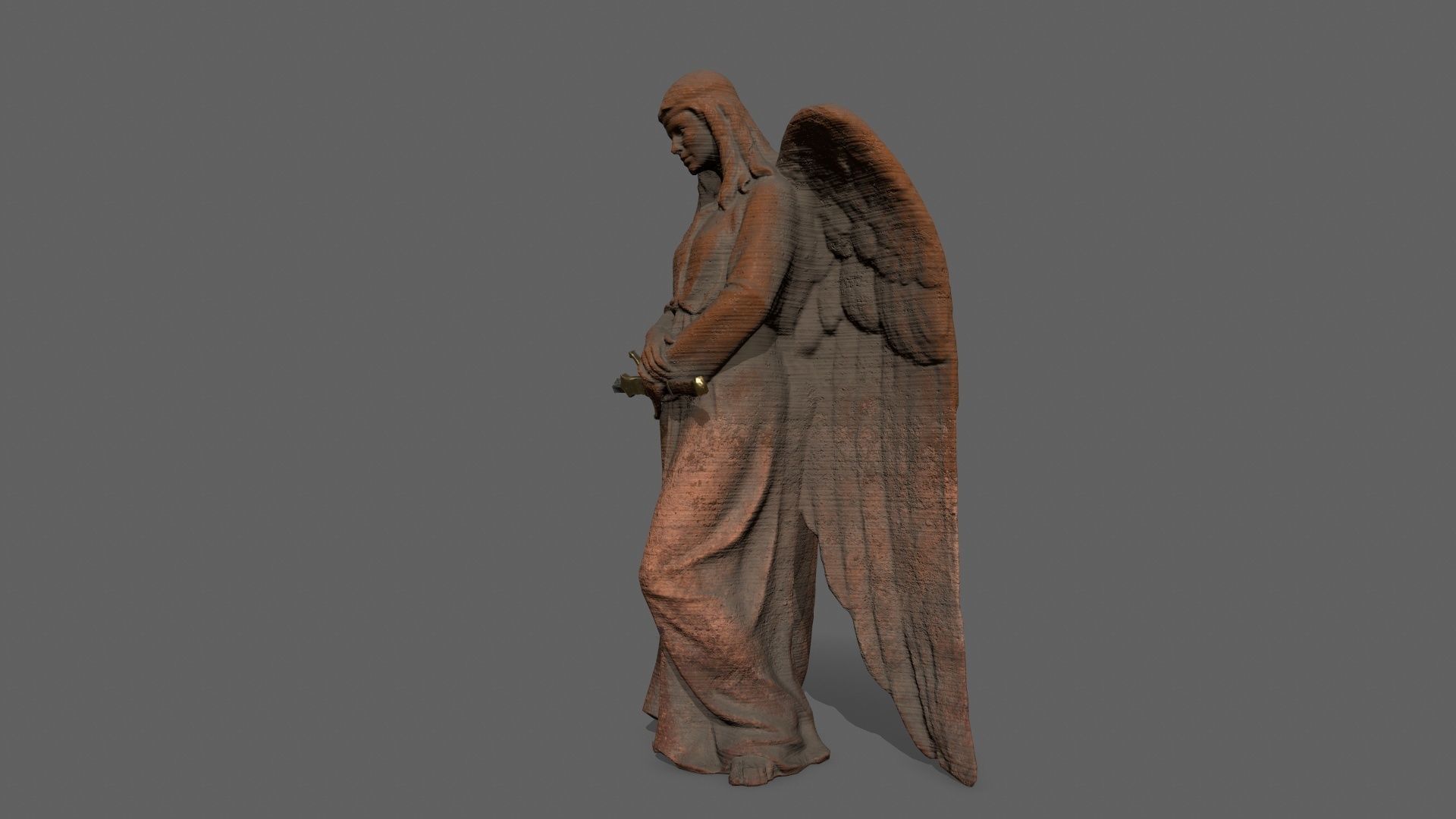 Angel Low-poly 3D model_2
