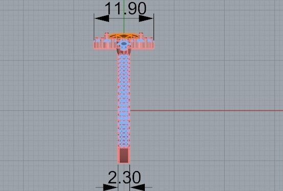 Gallant red stone ring 2312 3D print model 3D print model_7