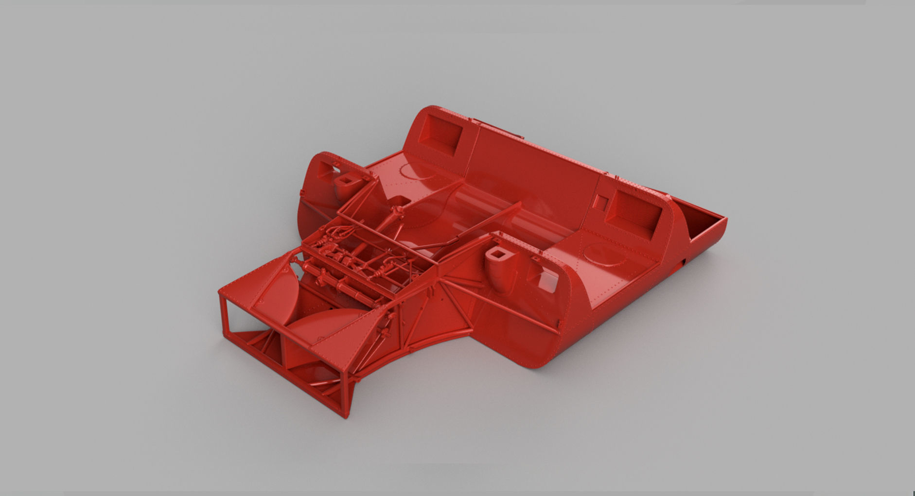 Ferrari 312P Spyder Modern - Car Kit 3D print model_9