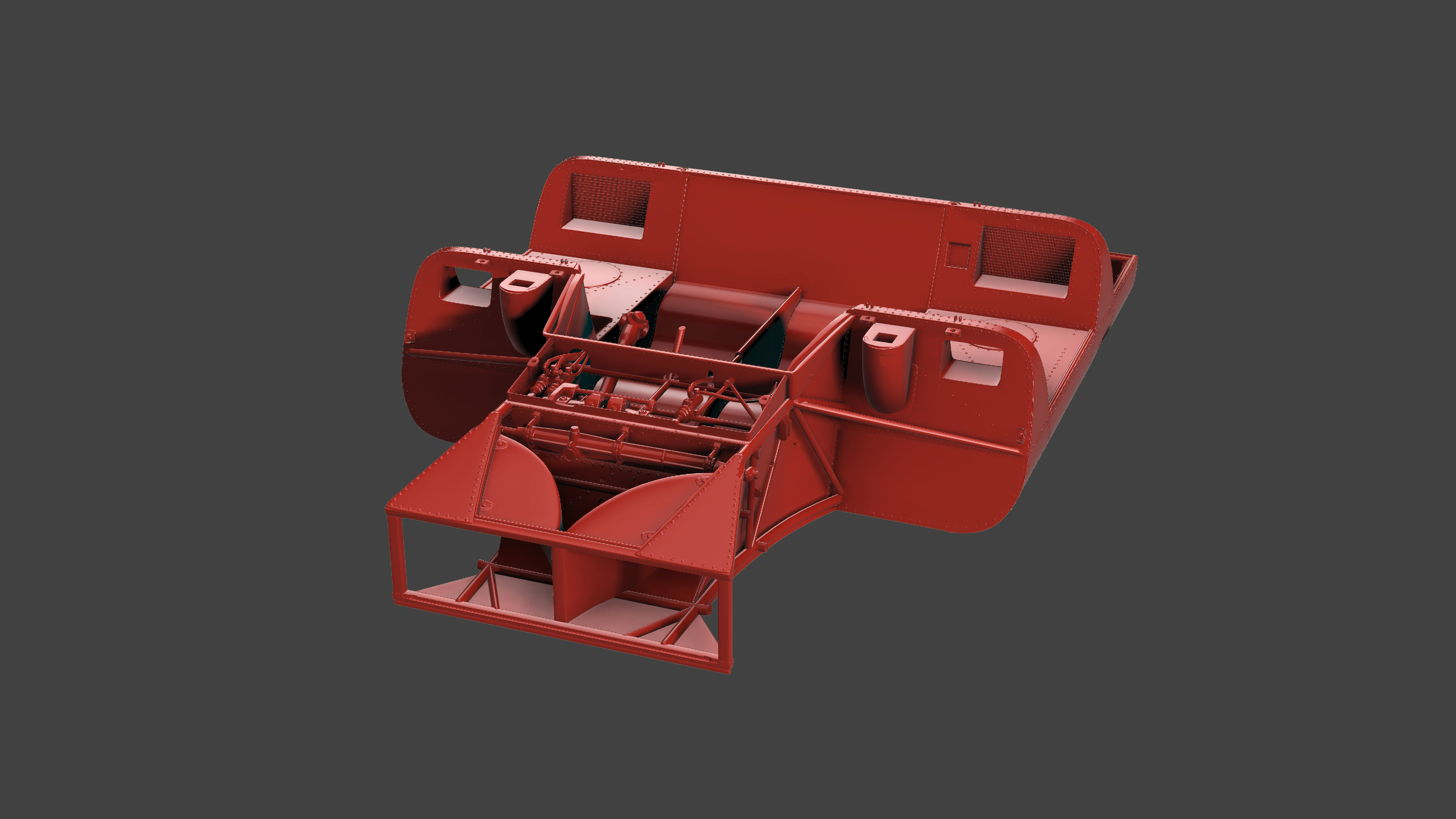 Ferrari 312P Spyder Modern - Car Kit 3D print model_25