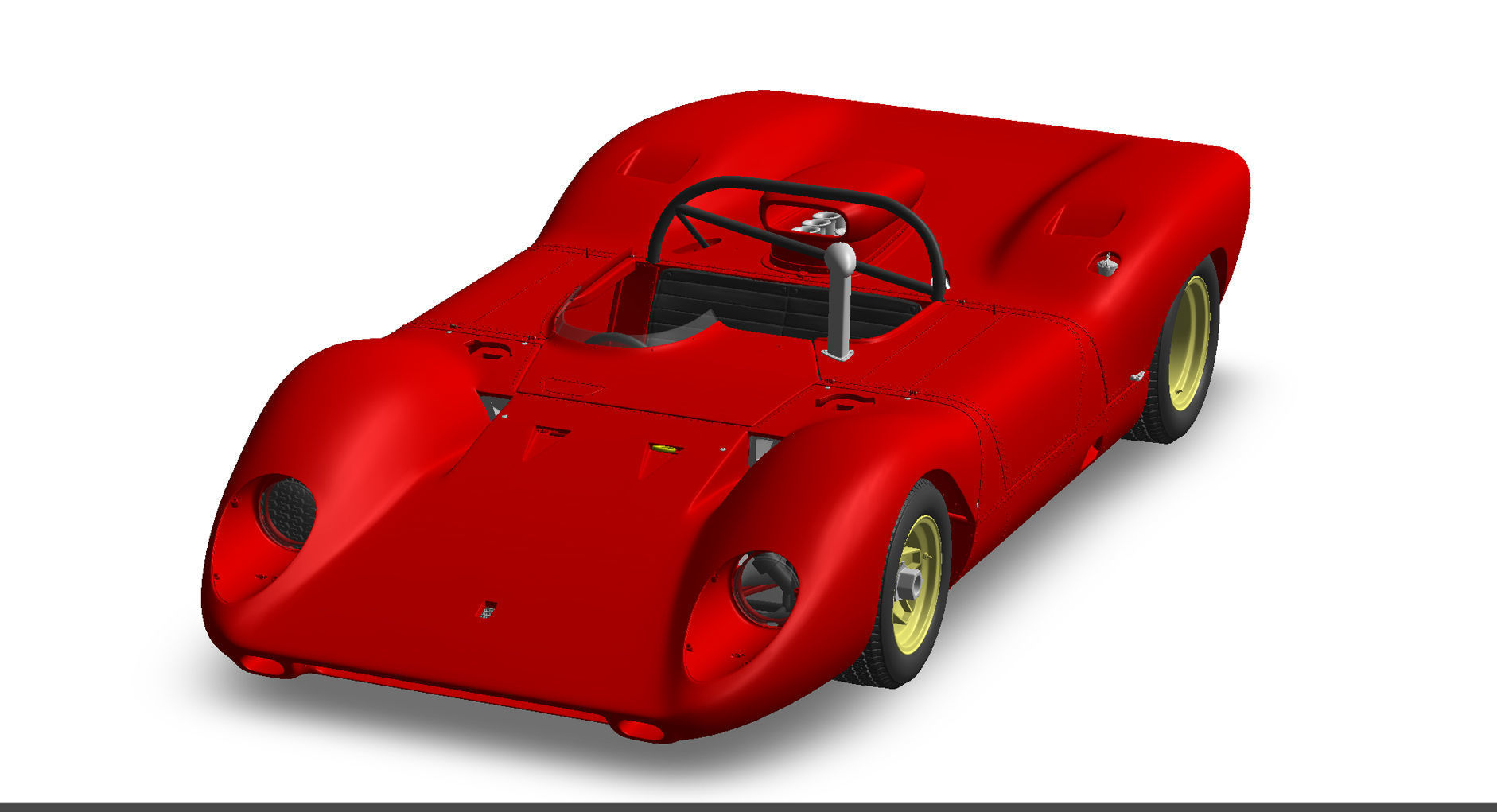 Ferrari 312P Spyder Modern - Car Kit 3D print model_39