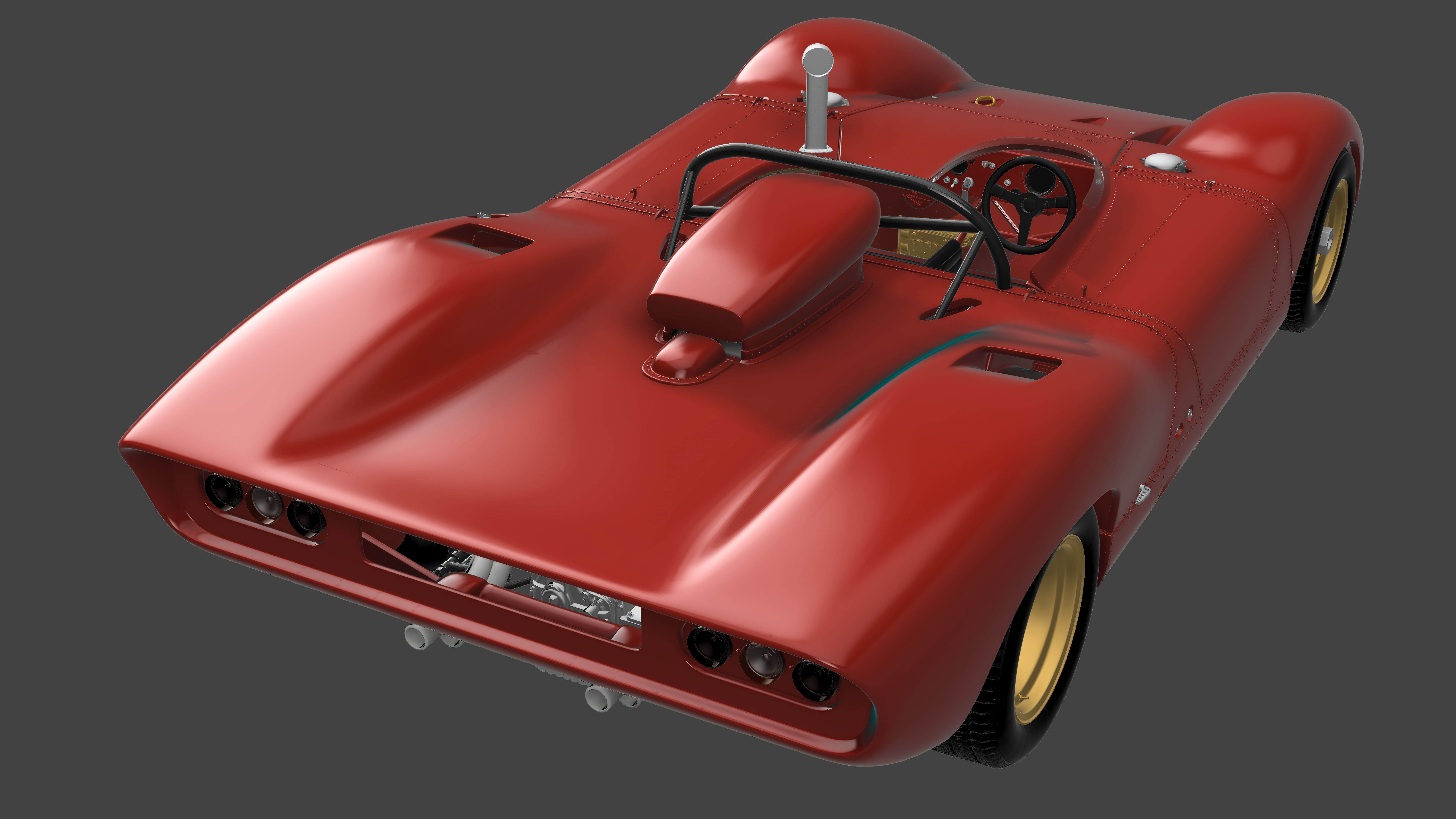 Ferrari 312P Spyder Modern - Car Kit 3D print model_26